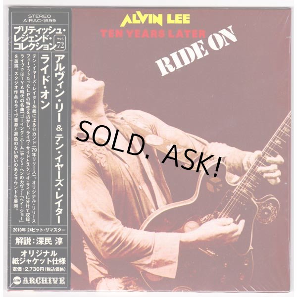 Photo1: ALVIN LEE & TEN YEARS LATER / RIDE ON (Used Japan mini LP CD) (1)