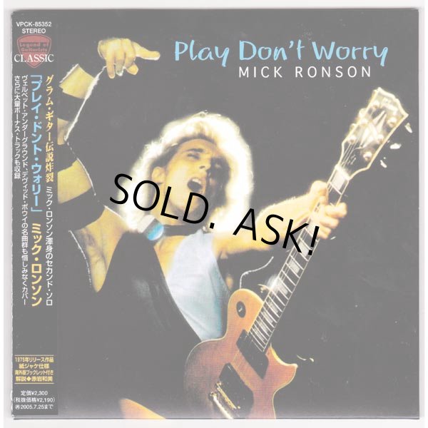 Photo1: PLAY DON'T WORRY (USED JAPAN MINI LP CD) MICK RONSON  (1)