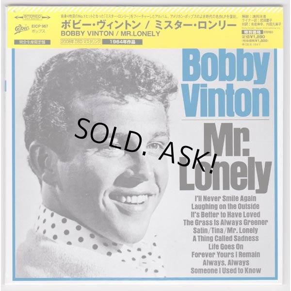 Photo1: BOBBY VINTON / MR. LONELY (Used Japan Mini LP CD) (1)