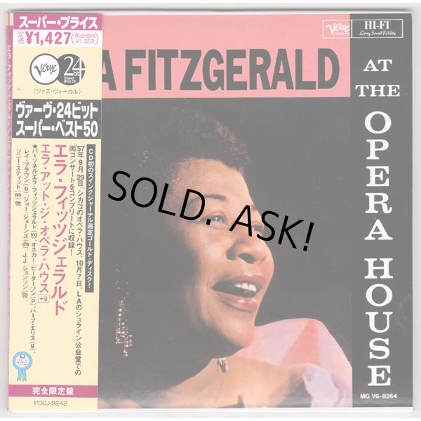 Photo1: AT THE OPERA HOUSE (USED JAPAN MINI LP CD) ELLA FITZGERALD  (1)