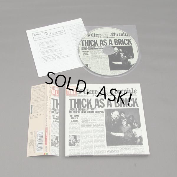 Photo2: THICK AS A BRICK - encore press (USED JAPAN MINI LP CD) JETHRO TULL  (2)
