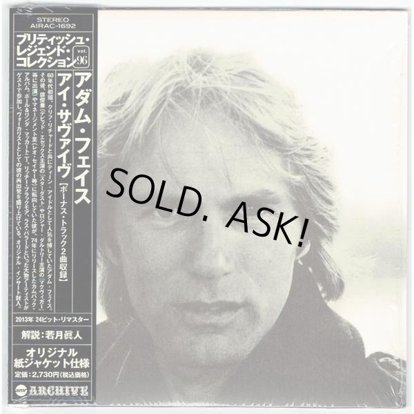 Photo1: ADAM FAITH / I SURVIVE (Used Japan Mini LP CD) (1)