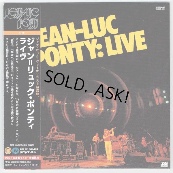 Photo1: LIVE (USED JAPAN MINI LP CD) JEAN-LUC PONTY  (1)