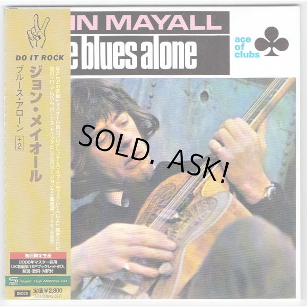 Photo1: THE BLUES ALONE (USED JAPAN MINI LP SHM-CD) JOHN MAYALL  (1)