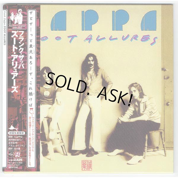 Photo1: ZOOT ALLURES (USED JAPAN MINI LP CD) FRANK ZAPPA  (1)