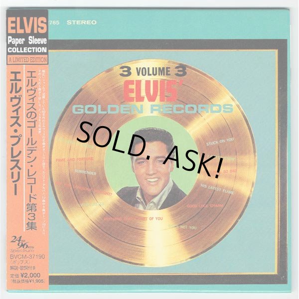 Photo1: ELVIS' GOLDEN RECORDS VOLUME 3 (USED JAPAN MINI LP CD) ELVIS PRESLEY  (1)