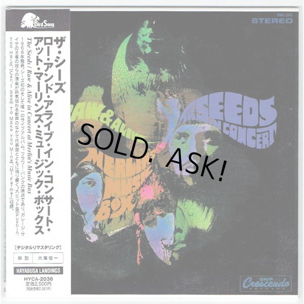 Photo1: THE SEEDS / RAW & ALIVE IN CONCERT AT MERLIN'S MUSIC BOX (Used Japan Mini LP CD) (1)