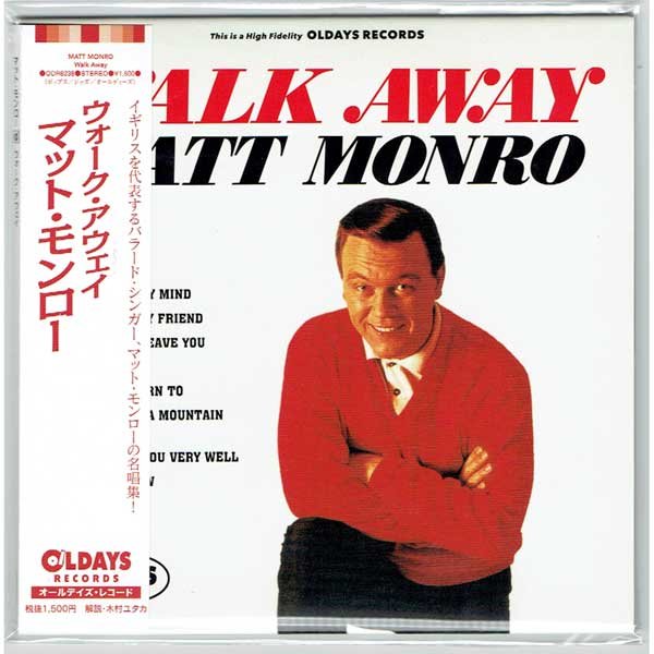 Photo1: MATT MONRO / WALK AWAY (Brand New Japan Mini LP CD) * B/O * (1)