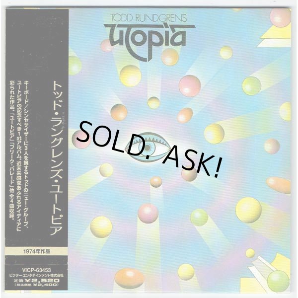 Photo1: UTOPIA (USED JAPAN MINI LP CD) TODD RUNGREN'S UTOPIA  (1)