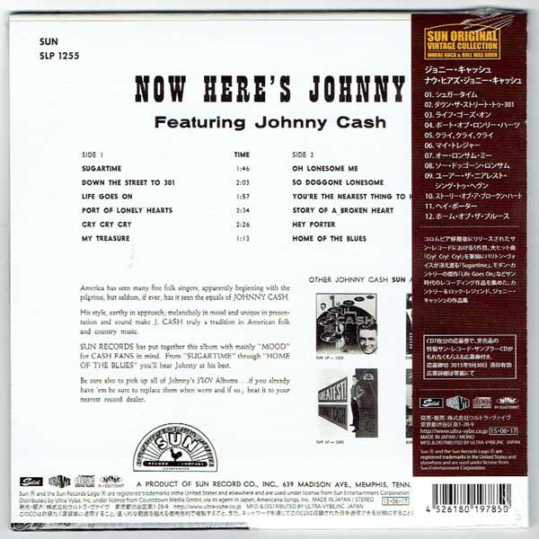 Photo2: JOHNNY CASH / NOW HERE'S JOHNNY CASH (Unopened Japan mini LP CD) (2)