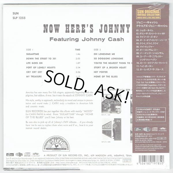 Photo2: JOHNNY CASH / NOW HERE'S JOHNNY CASH (Unopened Japan mini LP CD) (2)