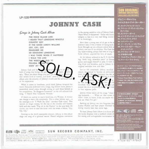 Photo2: WITH HIS HOT AND BLUE GUITAR (UNOPENED JAPAN MINI LP CD) JOHNNY CASH (2)