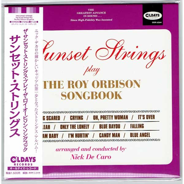 Photo1: THE SUNSET STRINGS / THE SUNSET STRINGS PLAY THE ROY ORBISON SONGBOOK (Brand New Japan mini LP CD) * B/O * (1)