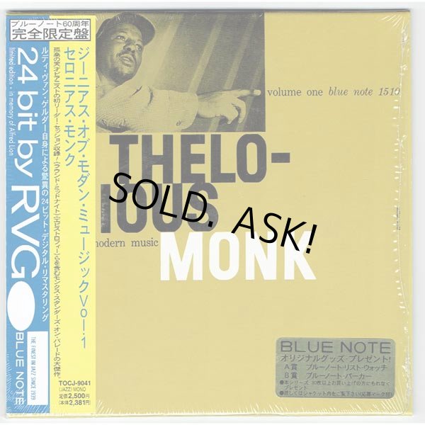 Photo1: THELONIOUS MONK / GENIOUS OF MODERN MUSIC VOL.1 (Used Japan Mini LP CD) (1)