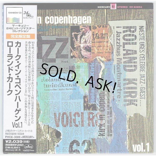 Photo1: ROLAND KIRK / KIRK IN COPENHAGEN VOL.1 (Used Japan Mini LP CD) (1)