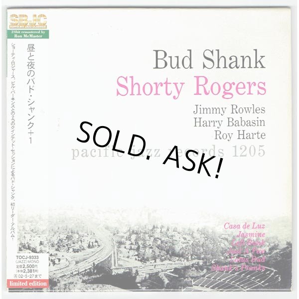 Photo1: BUD SHANK, SHORTY ROGERS, BILL PERKINS / BUD SHANK, SHORTY ROGERS, BILL PERKINS (Used Japan Mini LP CD) (1)