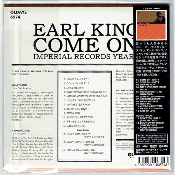 Photo2: EARL KING / COME ON - IMPERIAL RECORDS YEARS (Brand New Japan mini LP CD) * B/O * (2)