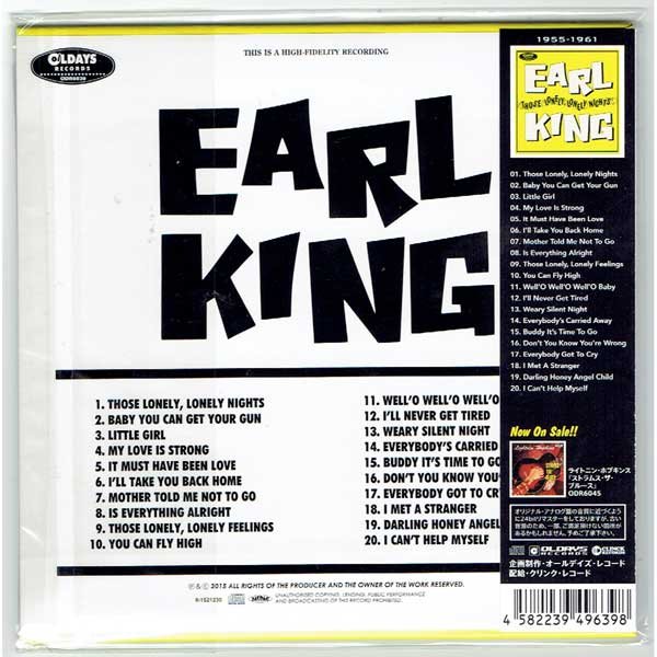 Photo2: EARL KING / THOSE LONELY, LONELY NIGHTS (Brand New Japan mini LP CD) * B/O * (2)