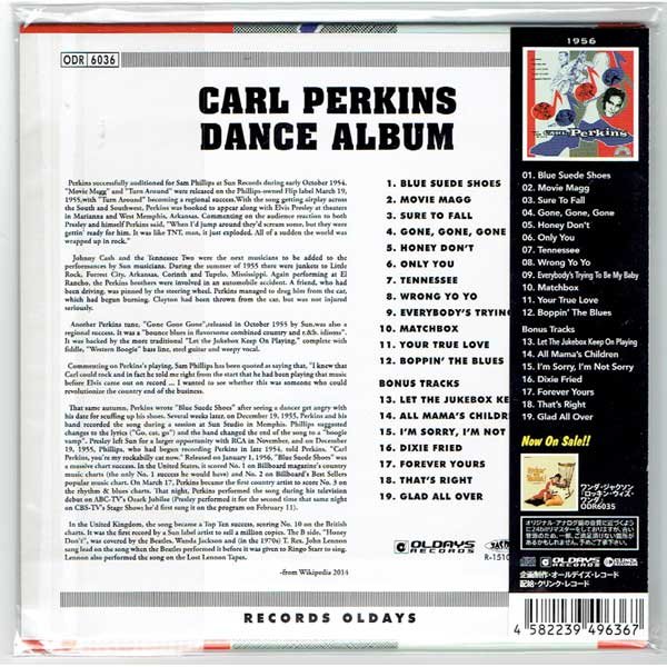 Photo2: CARL PERKINS / DANCE ALBUM (Brand New Japan mini LP CD) * B/O * (2)
