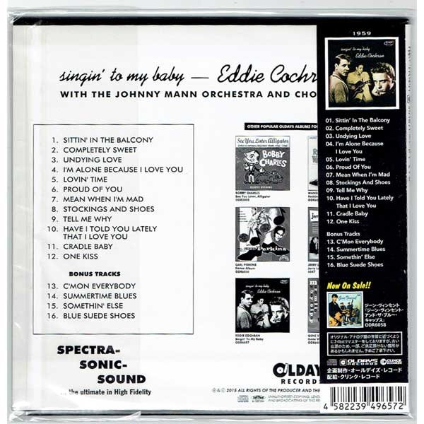 Photo2: EDDIE COCHRAN / SINGIN' TO MY BABY (Brand New Japan mini LP CD) * B/O * (2)