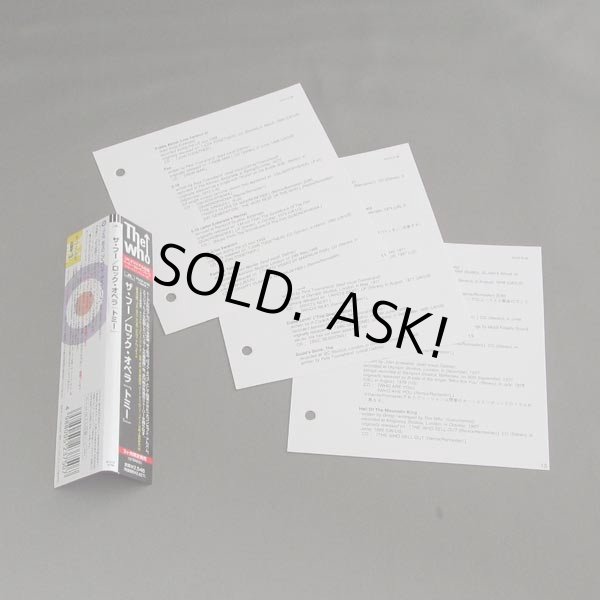 Photo4: THE WHO / TOMMY - Target OBI w/ Song Index (Used Japan Mini LP CD) (4)