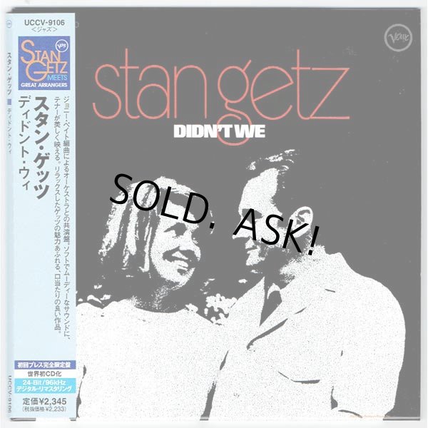 Photo1: STAN GETZ / DIDN'T WE (Used Japan Mini LP CD) Johnny Pate (1)