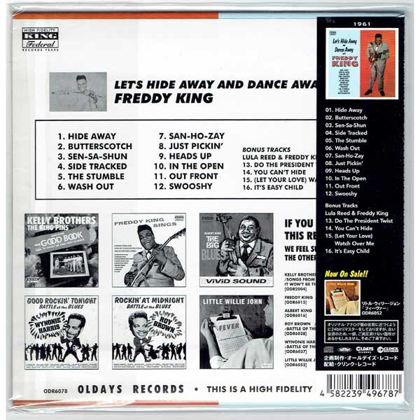 Photo2: FREDDY KING / LET'S HIDE AWAY AND DANCE AWAY (Brand New Japan mini LP CD) Freddie King * B/O * (2)