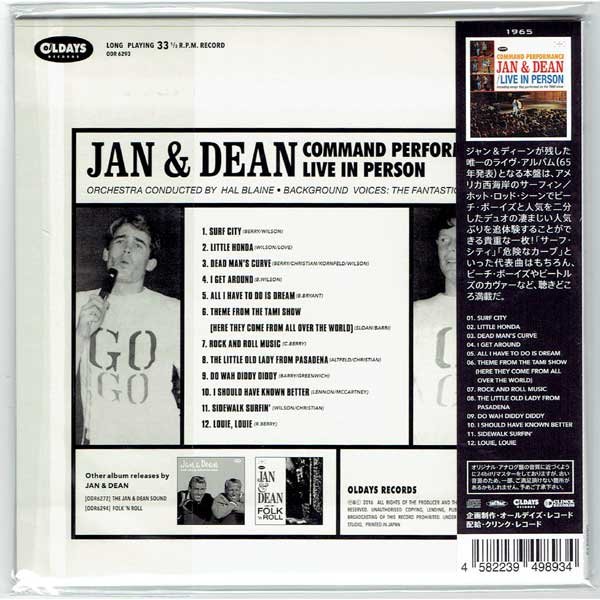 Photo2: JAN & DEAN / COMMAND PERFORMANCE - LIVE IN PERSON (Brand New Japan mini LP CD) * B/O * (2)