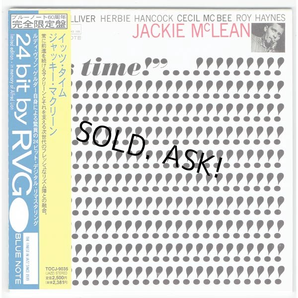 Photo1: JACKIE McLEAN / IT'S TIME (Used Japan Mini LP CD) (1)