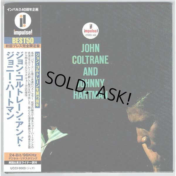 Photo1: JOHN COLTRANE AND JOHNNY HARTMAN / JOHN COLTRANE AND JOHNNY HARTMAN (Used Japan Mini LP CD) impulse! (1)