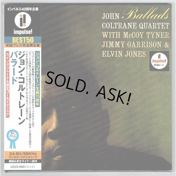 Photo1: JOHN COLTRANE / BALLADS (Used Japan Mini LP CD) impulse! (1)