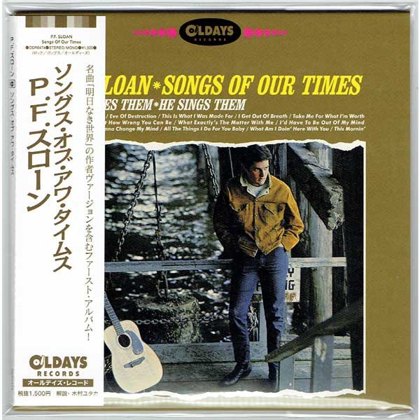 Photo1: P.F. SLOAN / SONGS OF OUR TIMES (Brand New Japan Mini LP CD) * B/O * (1)