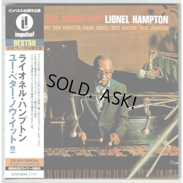 Photo1: LIONEL HAMPTON / YOU BETTER KNOW IT!!! (Used Japan mini LP CD) impulse! (1)