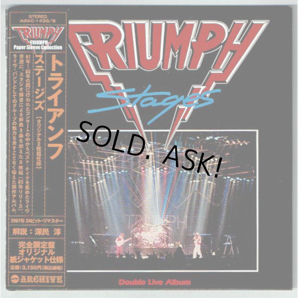 Photo1: TRIUMPH / STAGES (Used Japan mini LP CD) (1)