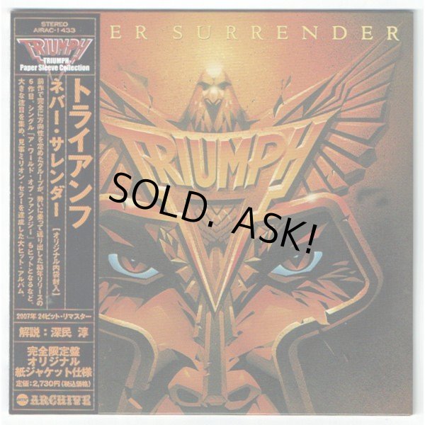 Photo1: TRIUMPH / NEVER SURRENDER (Used Japan mini LP CD) (1)