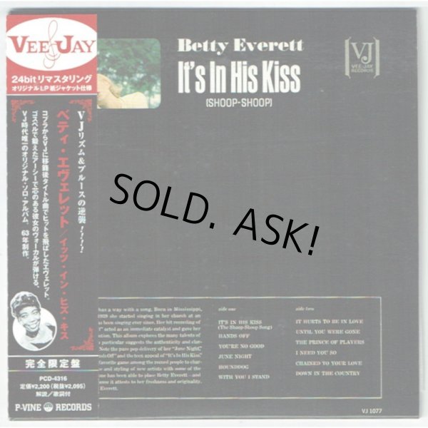 Photo1: BETTY EVERETT / IT'S IN HIS KISS (Used Japan mini LP CD) Vee-Jay (1)