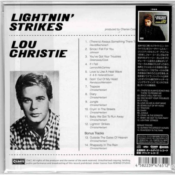 Photo2: LOU CHRISTIE / LIGHTNIN STRIKES (Brand New Japan mini LP CD) * B/O * (2)