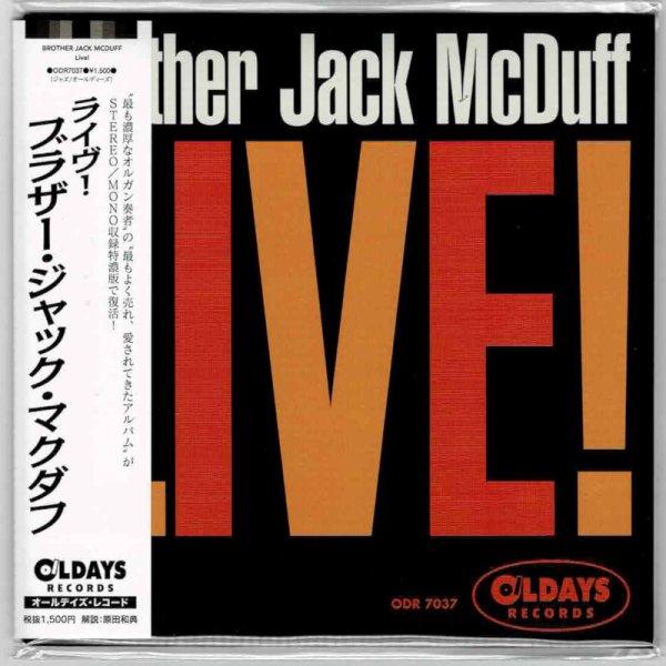 Photo1: BROTHER JACK McDUFF / LIVE! (Brand New Japan mini LP CD) * B/O * (1)