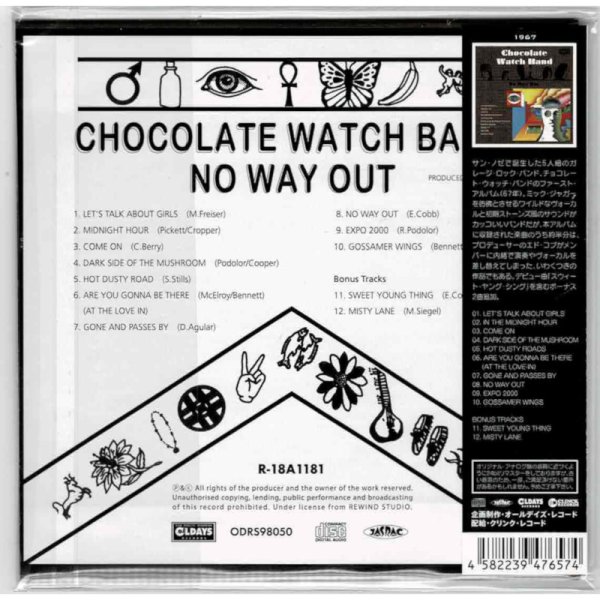 Photo2: THE CHOCOLATE WATCHBAND / NO WAY OUT (Brand New Japan mini LP CD) * B/O * (2)