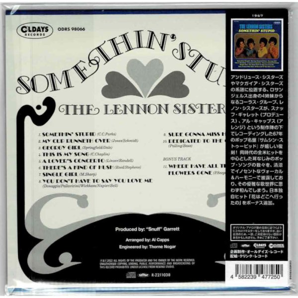 Photo2: LENNON SISTERS / SOMETHIN’ STUPID (Brand New Japan mini LP CD) * B/O * (2)
