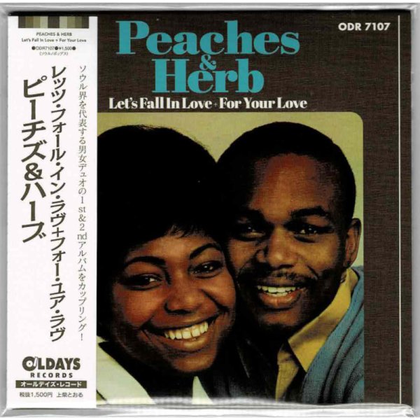 Photo1: PEACHES & HERB / LET’S FALL IN LOVE + FOR YOUR LOVE (Brand New Japan mini LP CD) * B/O * (1)