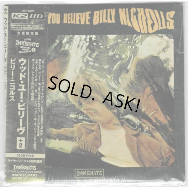 Photo1: BILLY NICHOLLS / WOULD YOU BELIEVE (Used Japan mini LP CD) (1)