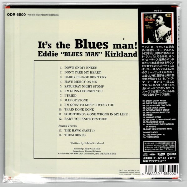 Photo2: EDDIE "BLUES MAN" KIRKLAND / IT'S THE BLUES MAN! (Brand New Japan mini LP CD) * B/O * (2)