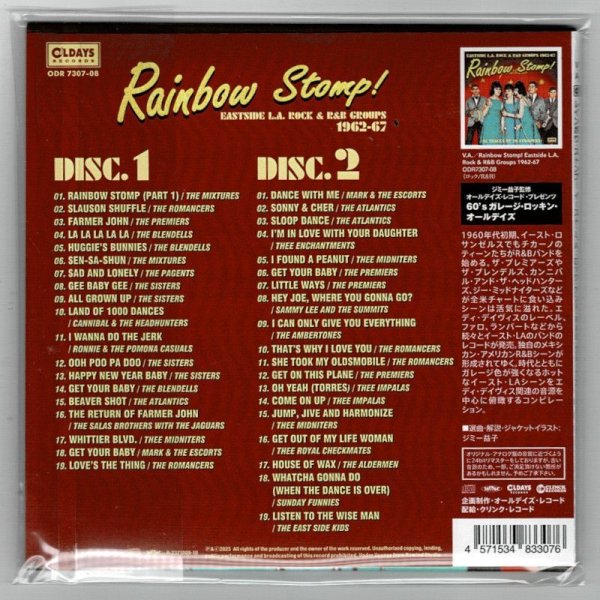 Photo2: V.A. / RAINBOW STOMP! EASTSIDE L.A. ROCK & R&B GROUPS 1962-67 (Brand New Japan mini LP CD) * B/O * (2)