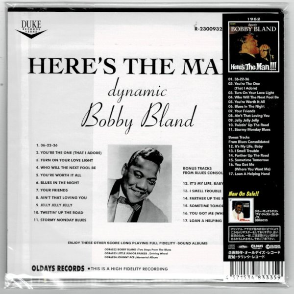 Photo2: BOBBY BLAND / HERE'S THE MAN (2023 remaster) (Brand New Japan mini LP CD) * B/O * (2)