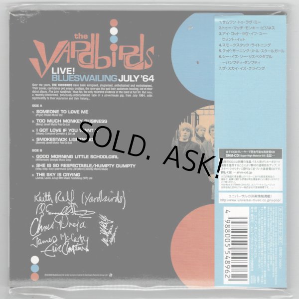 Photo2: THE YARDBIRDS / LIVE! : BLUESWAILING JULY '64 (Used Japan mini LP SHM-CD) (2)