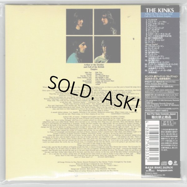 Photo2: THE KINKS / ARTHUR OR THE DECLINE AND FALL OF THE BRITISH EMPIRE (Used Japan mini LP CD) (2)