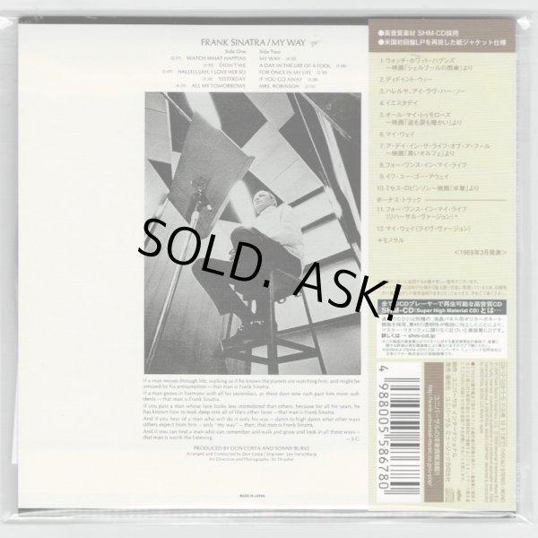 Photo2: FRANK SINATRA / MY WAY - 40TH ANNIVERSARY EDITION (Used Japan mini LP SHM-CD) (2)