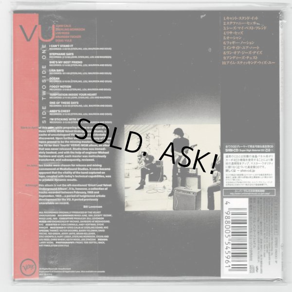 Photo2: VELVET UNDERGROUND / VU (Used Japan mini LP SHM-CD) (2)