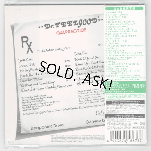 Photo2: DR. FEELGOOD / MALPRACTICE (Used Japan mini LP SHM-CD) Wilko Johnson (2)